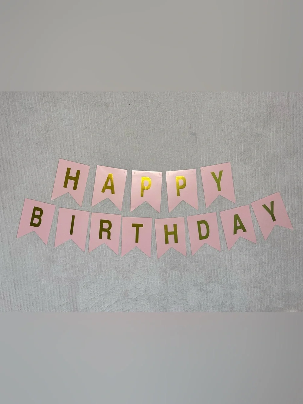 Happy Birthday Pink and Gold Banner - Party Decoration | New
